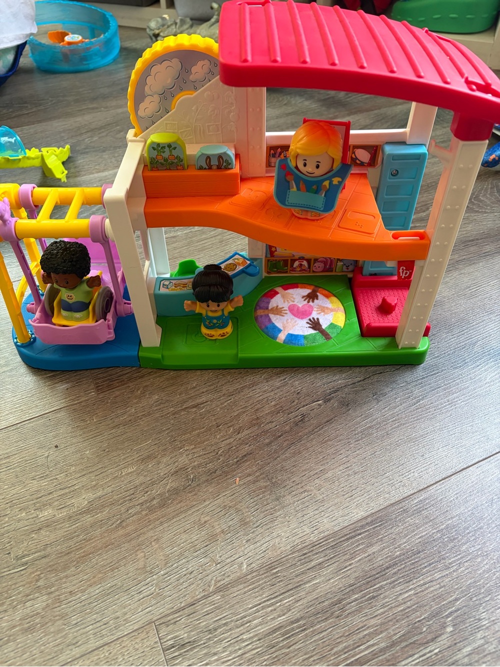 Fisher-Price Colorful Playhouse with Pink Roof and Orange Floors